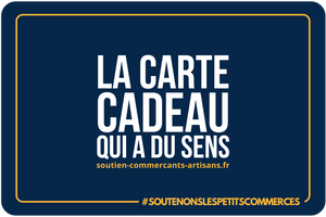 Carte cadeau utilisable sur Soutien-Commercants-Artisans.fr